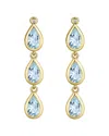 Kai Fine Jewelry 14k 1.23 Ct. Tw. Diamond & Aquamarine Drop Earrings