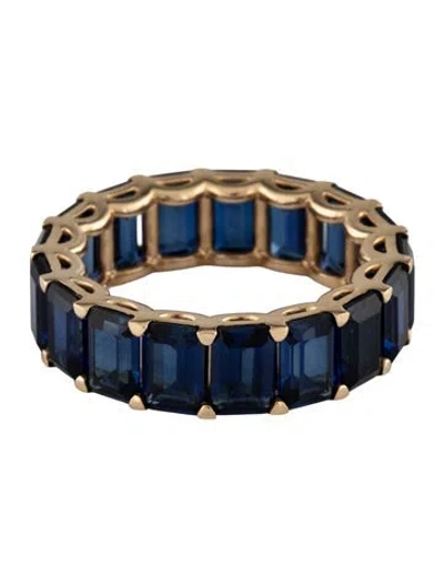 Pre-owned Kai Fine Jewelry 14k 12.50ctw Synthetic Sapphire Eternity Band In Multicolor