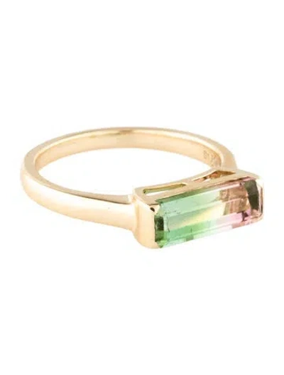 Pre-owned Kai Fine Jewelry 14k 1.32ctw Parti-colored Tourmaline Cocktail Ring In Multi