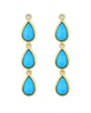 Kai Fine Jewelry 14k 1.43 Ct. Tw. Diamond & Turquoise Drop Earrings