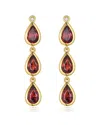 Kai Fine Jewelry 14k 1.53 Ct. Tw. Diamond & Garnet Venus Tears Drop In Gold
