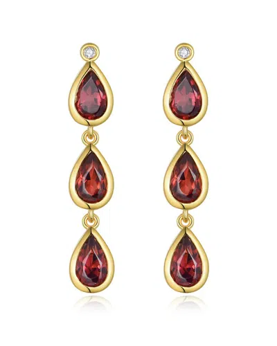 Kai Fine Jewelry 14k 1.53 Ct. Tw. Diamond & Garnet Venus Tears Drop In Gold