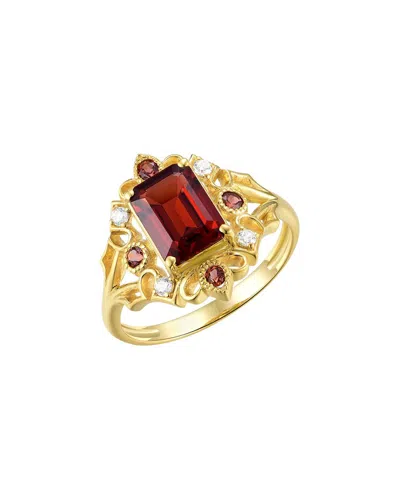 Kai Fine Jewelry 14k 1.86 Ct. Tw. Diamond & Garnet Cocktail Ring In Gold