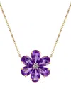 Kai Fine Jewelry 14k 2.12 Ct. Tw. Diamond & Amethyst Necklace