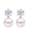 Kai Fine Jewelry 14k 2.43 Ct. Tw. Diamond & Moonstone & 12-13 Mm Pe In Gold