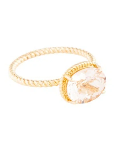 Pre-owned Kai Fine Jewelry 14k 2.50ct Morganite Cocktail Ring In Multicolor