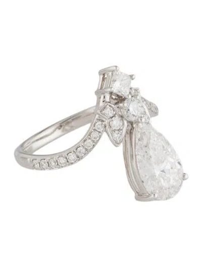 Pre-owned Kai Fine Jewelry 14k 2.52ctw Lab-grown Diamond Ribbon Cocktail Ring In Multi