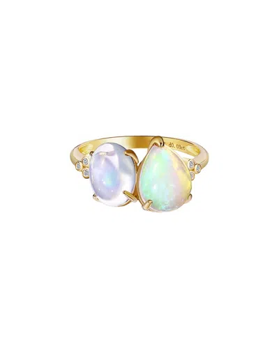 KAI FINE JEWELRY KAI FINE JEWELRY 14K 2.63 CT. TW. DIAMOND & GEMSTONE COCKTAIL RING