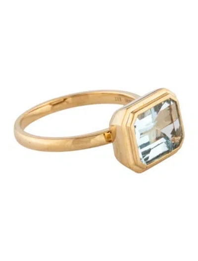 Pre-owned Kai Fine Jewelry 14k 3.00ct Aquamarine Cocktail Ring In Multicolor
