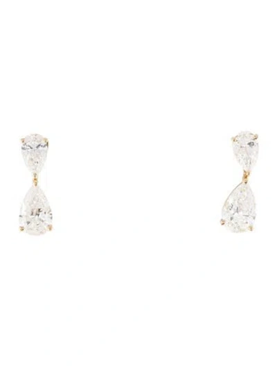 Pre-owned Kai Fine Jewelry 14k 3.06ctw Lab-grown Diamond Drop Earrings In Multi