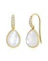 Kai Fine Jewelry 14k 3.25 Ct. Tw. Diamond & Mother Of Pearl Drop Ea In Gold