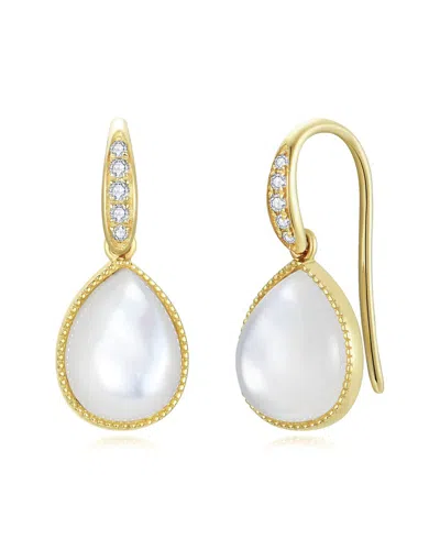 Kai Fine Jewelry 14k 3.25 Ct. Tw. Diamond & Mother Of Pearl Drop Ea In Gold
