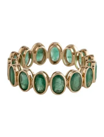 Pre-owned Kai Fine Jewelry 14k 3.32ctw Emerald Eternity Band In Multicolor