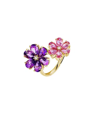 Kai Fine Jewelry 14k 3.33 Ct. Tw. Diamond & Gemstone Cocktail Ring In Gold