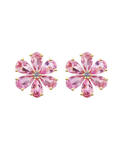 Kai Fine Jewelry 14k 3.43 Ct. Tw. Diamond & Pink Sapphire Stud Earrings