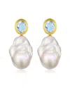 Kai Fine Jewelry 14k 3.50 Ct. Tw. Aquamarine & 16-17mm Baroque Pear In White