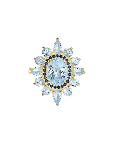 Kai Fine Jewelry 14k 3.50 Ct. Tw. Aquamarine; Sapphire Cocktail Ring