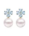 Kai Fine Jewelry 14k 3.83 Ct. Tw. Clover Diamond & Aquamarine & 12- In Gold