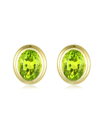 Kai Fine Jewelry 14k 4.00 Ct. Tw. Peridot Stud Earrings In Green