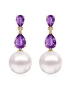Kai Fine Jewelry 14k 4.03 Ct. Tw. Diamond & Amethyst & 12-13 Mm Pea In White