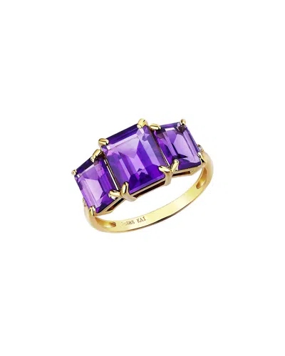 KAI FINE JEWELRY KAI FINE JEWELRY 14K 4.33 CT. TW. DIAMOND & AMETHYST COCKTAIL RING