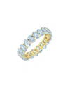 Kai Fine Jewelry 14k 4.50 Ct. Tw. Aquamarine Eternity Ring In Brown