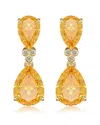 Kai Fine Jewelry 14k 4.83 Ct. Tw. Diamond & Citrine Drop Earrings In Brown