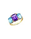 Kai Fine Jewelry 14k 4.93 Ct. Tw. Diamond & Gemstone Cocktail Ring In Gold