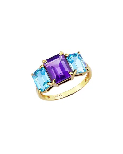 Kai Fine Jewelry 14k 4.93 Ct. Tw. Diamond & Gemstone Cocktail Ring In Gold