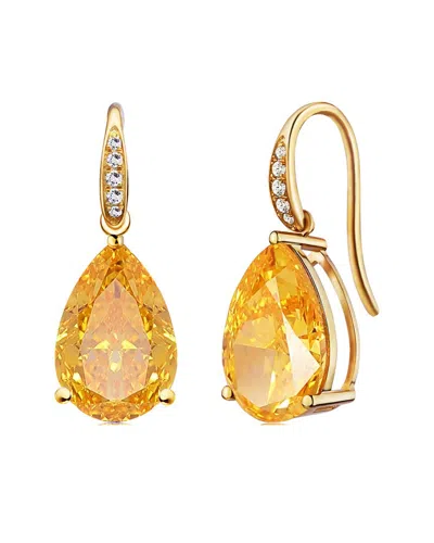 KAI FINE JEWELRY KAI FINE JEWELRY 14K 5.25 CT. TW. DIAMOND & CITRINE DROP EARRINGS