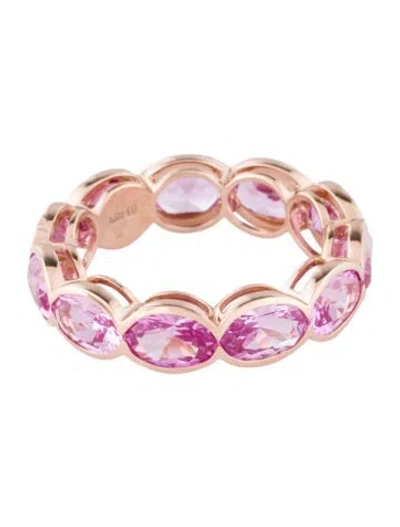 Pre-owned Kai Fine Jewelry 14k 5.66ctw Synthetic Sapphire Eternity Band Ring In Multi