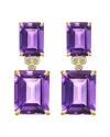 Kai Fine Jewelry 14k 6.53 Ct. Tw. Diamond & Amethyst Drop Earrings In Purple
