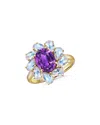 Kai Fine Jewelry 14k 6.70 Ct. Tw. Gemstone Cocktail Ring In Gold