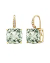 KAI FINE JEWELRY KAI FINE JEWELRY 14K 6.85 CT. TW. DIAMOND & GREEN AMETHYST DROP EARRINGS