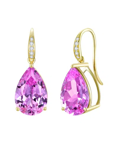Kai Fine Jewelry 14k 8.05 Ct. Tw. Lab-grown Diamond & Lab-grown Pink Sapphire Drop Earrings