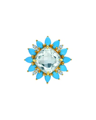 Kai Fine Jewelry 14k 8.30 Ct. Tw. Gemstone Cocktail Ring In Gold