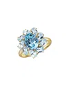 Kai Fine Jewelry 14k 8.60 Ct. Tw. Gemstone Cocktail Ring In Gold