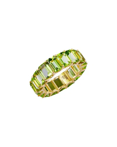 Kai Fine Jewelry 14k 9.50 Ct. Tw. Peridot Eternity Ring In Green