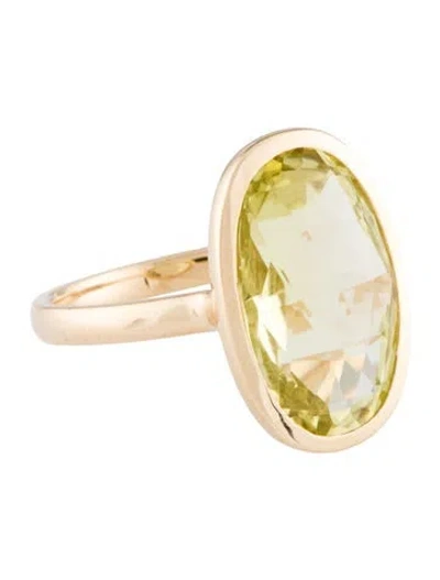 Pre-owned Kai Fine Jewelry 14k 9.50ct Quartz Cocktail Ring In Multi