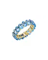 Kai Fine Jewelry 14k 9.80 Ct. Tw. Topaz Eternity Ring In Black