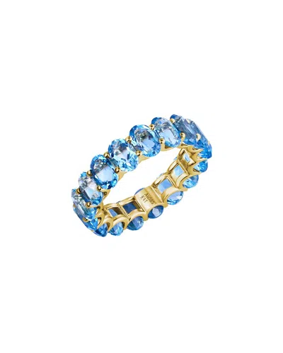 Kai Fine Jewelry 14k 9.80 Ct. Tw. Topaz Eternity Ring In Black