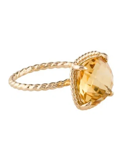 Pre-owned Kai Fine Jewelry 14k Citrine Twist Cocktail Ring In Multi