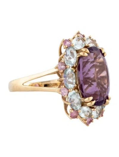 Pre-owned Kai Fine Jewelry 14k Multistone Cocktail Ring In Multicolor