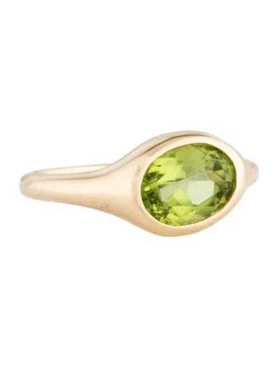 Pre-owned Kai Fine Jewelry 14k Peridot Gloria Cocktail Ring In Multicolor