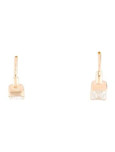 Pre-owned Kai Fine Jewelry 14k Pure Glow 1.46ctwlab Grown Diamond Hoop Earrings In Multi