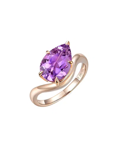 KAI FINE JEWELRY KAI FINE JEWELRY 14K ROSE GOLD 2.70 CT. TW. AMETHYST COCKTAIL RING