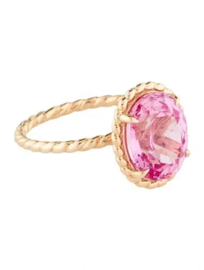 Pre-owned Kai Fine Jewelry 14k Synthetic Sapphire Cocktail Ring In Multi