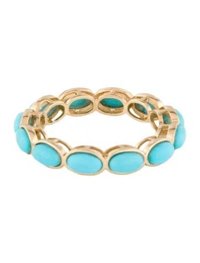 Pre-owned Kai Fine Jewelry 14k Turquoise Eternity Band In Multi