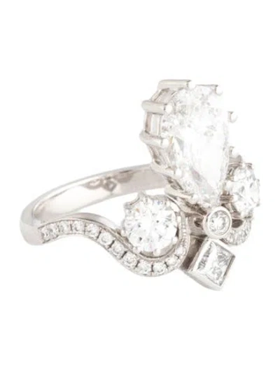 Pre-owned Kai Fine Jewelry Platinum 3.15ctw Lab-grown Diamond Heirloom Reviva Ring In Multicolor