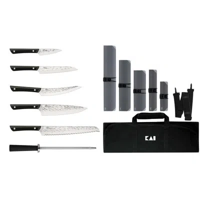 Kai Pro  7 Piece Assorted Knife Set In Black